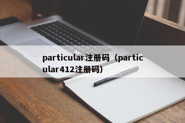 particular注册码（particular412注册码）